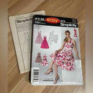 Simplicity 2884 Misses Dress In Two Lengths